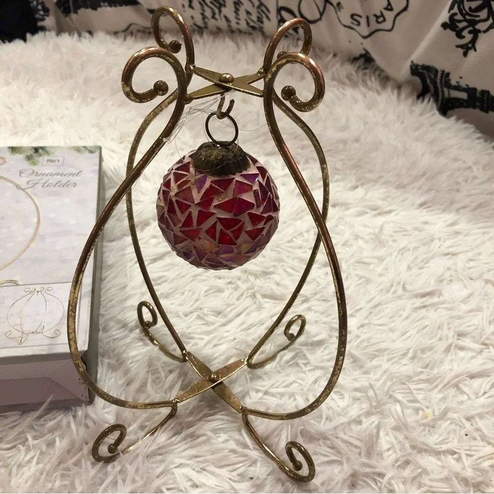 Pier 1 Single Gold Ornament Stand Holder
